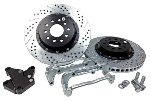Pontiac GTO Brake Rotor (2) - Front - Baer Brakes - Eradispeed+1, 2-piece, Slot & Drilled, Zinc-Plated - Black - `05-`06